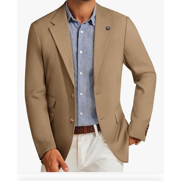 PJ PAUL‎ JONES Men’s Jacket Size Medium Brown Long Sleeve Casual New - Picture 11 of 12